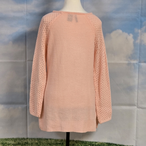 NEW DIRECTIONS | OPEN KNIT TUNIC SWEATER - Picture 5 of 16